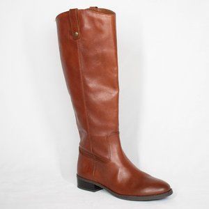 I.N.C. International Concepts Women's Fawne Leather Cognac Riding Boots